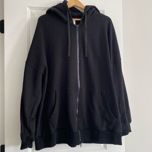 Nap Black Zip-Up Hoodie